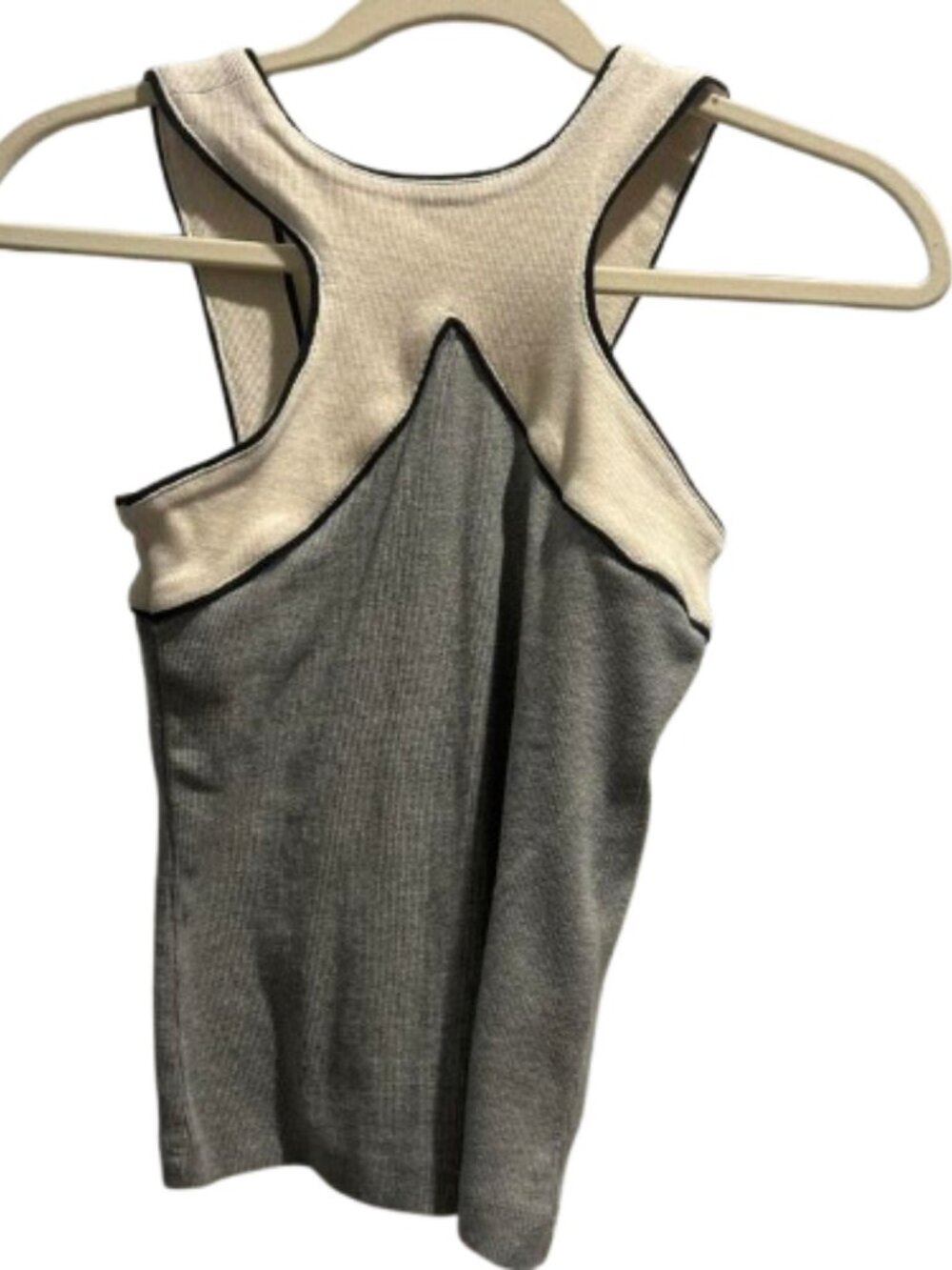 NWT Maeve Gray and White Athletic Tank Top in Size XS.